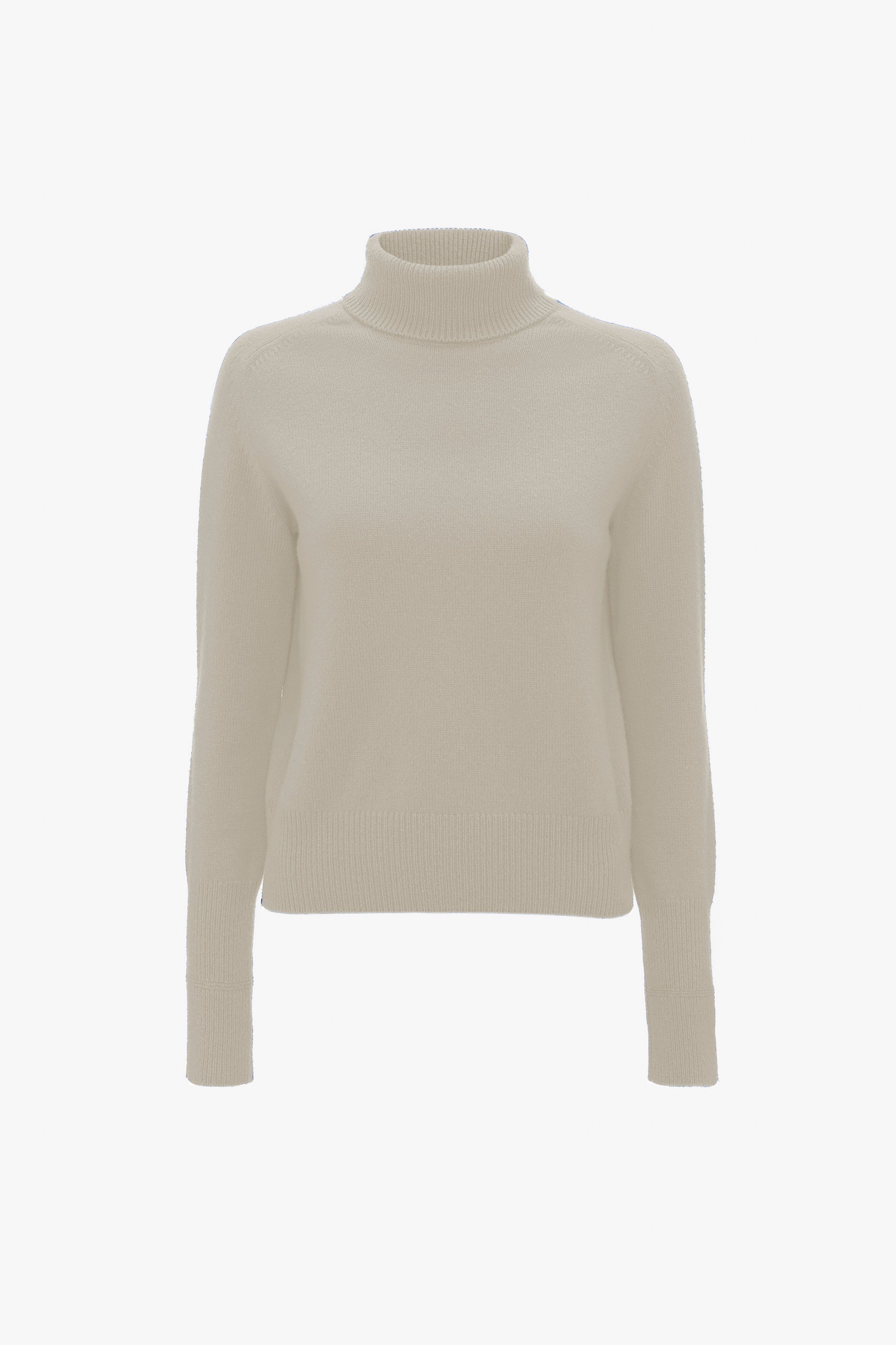 Polo Neck Jumper In Ivory - 1