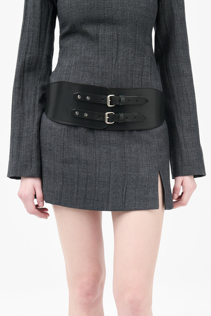 Girdle Belt Slow Black Arid Bull Hide 3