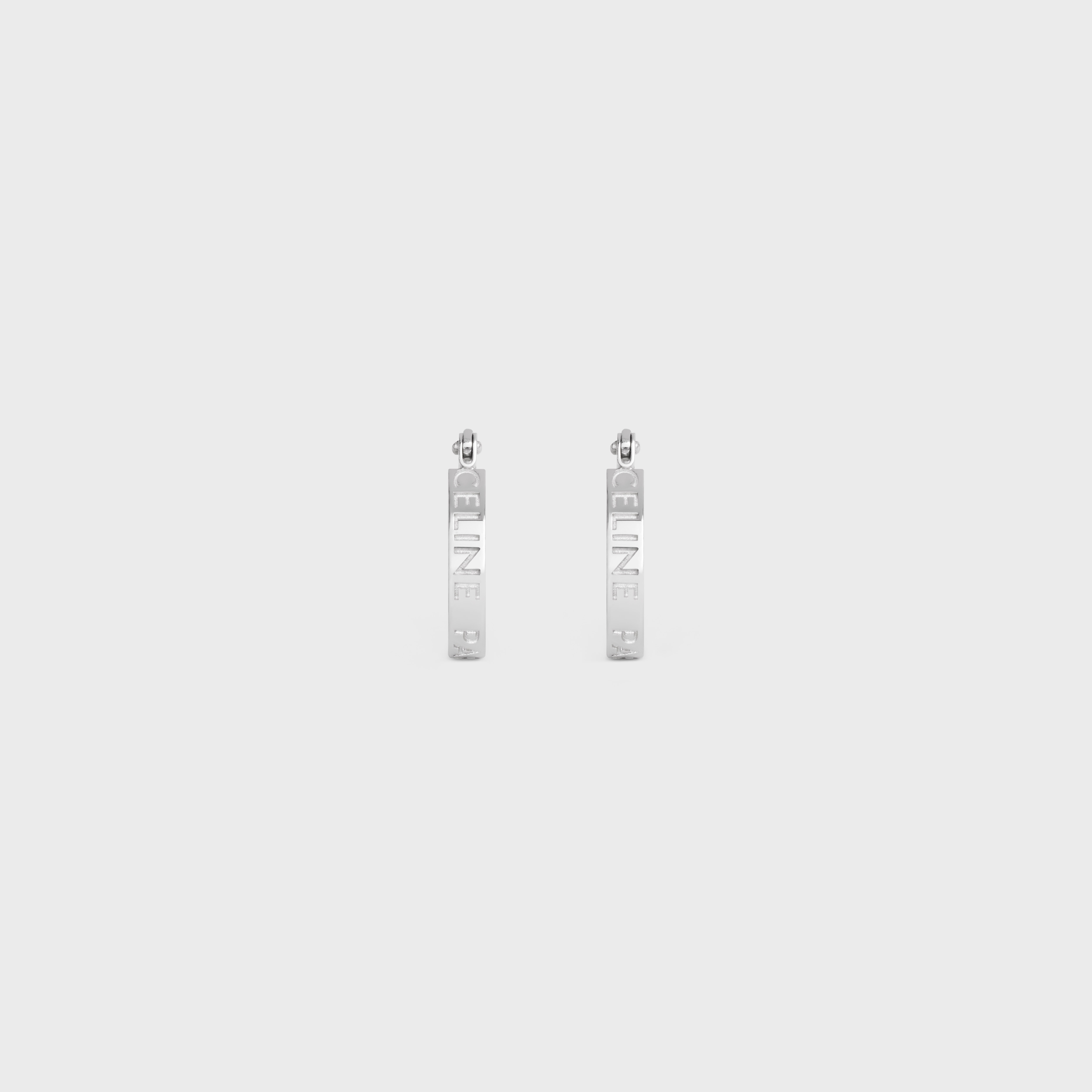 Celine Paris Hoops in Brass with Rhodium Finish - 3