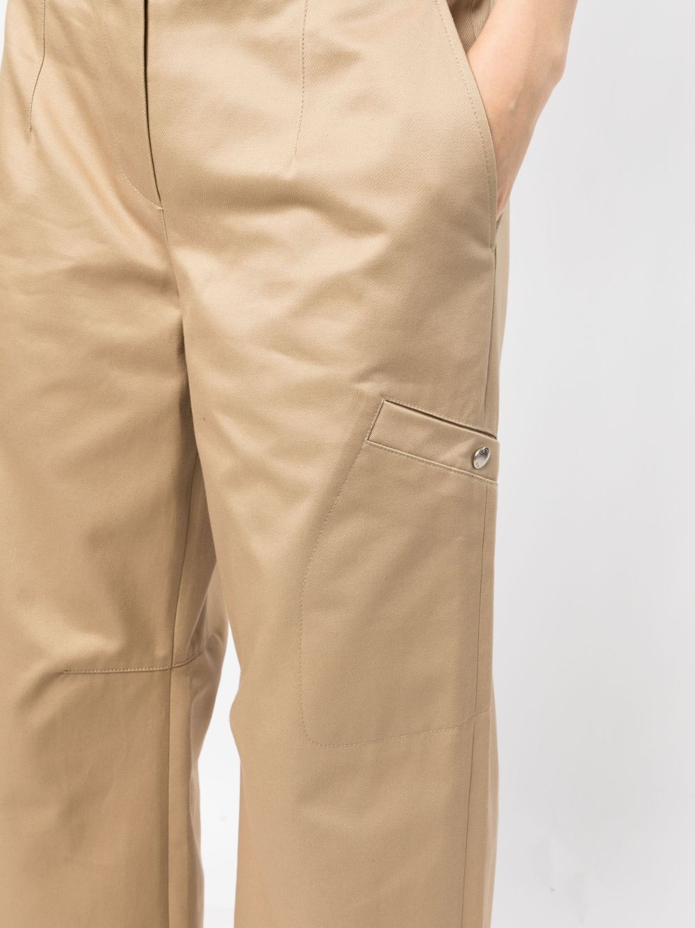 straight-leg cotton trousers - 5