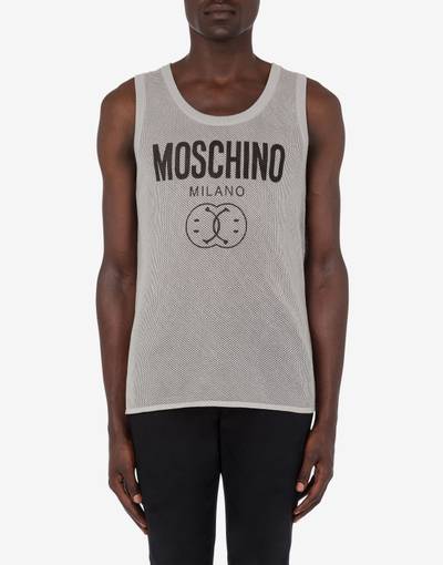 Moschino DOUBLE SMILEY® LOGO MESH VEST TOP outlook