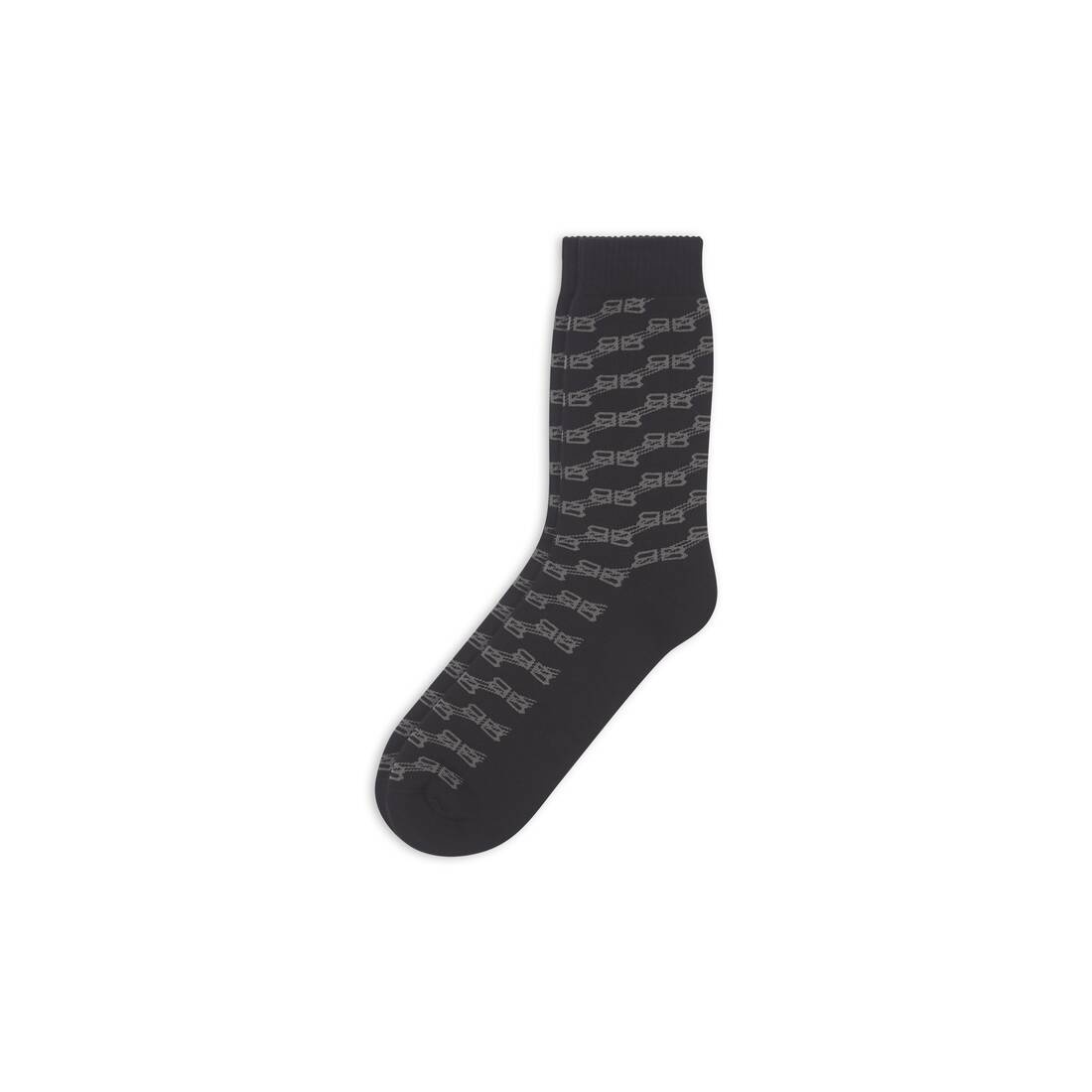 Men's Bb Monogram Socks in Black - 2