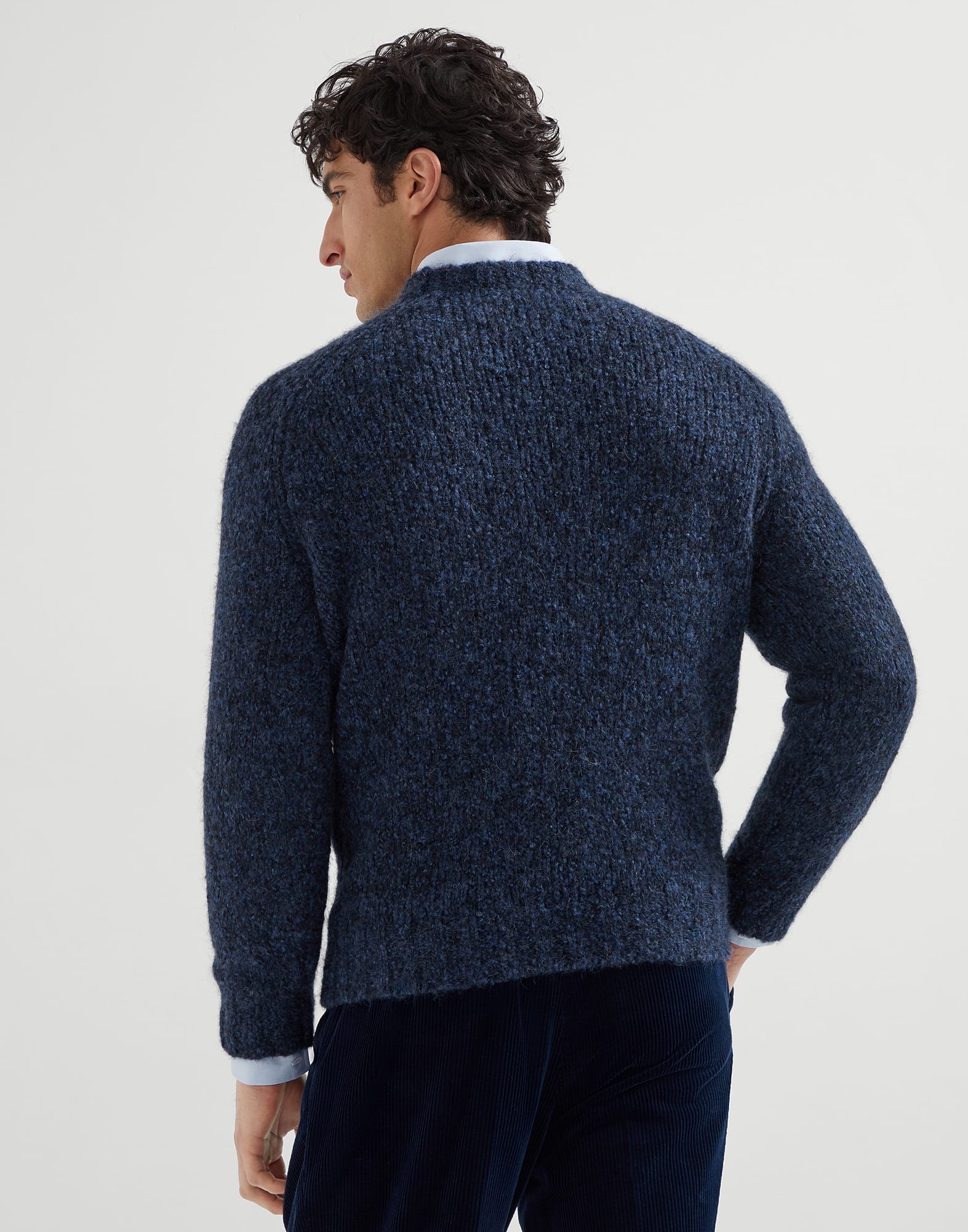 Flecked alpaca, virgin wool and cashmere sweater with raglan sleeves - 2