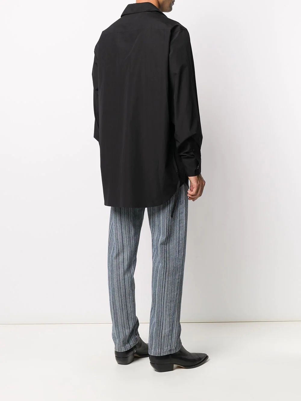 asymmetric button-front shirt - 4