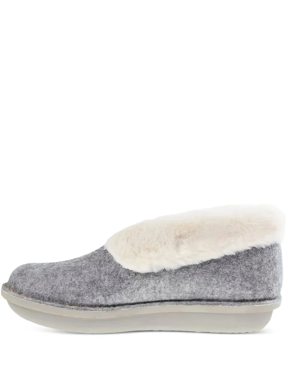 fur trim step flow low sandals - 1