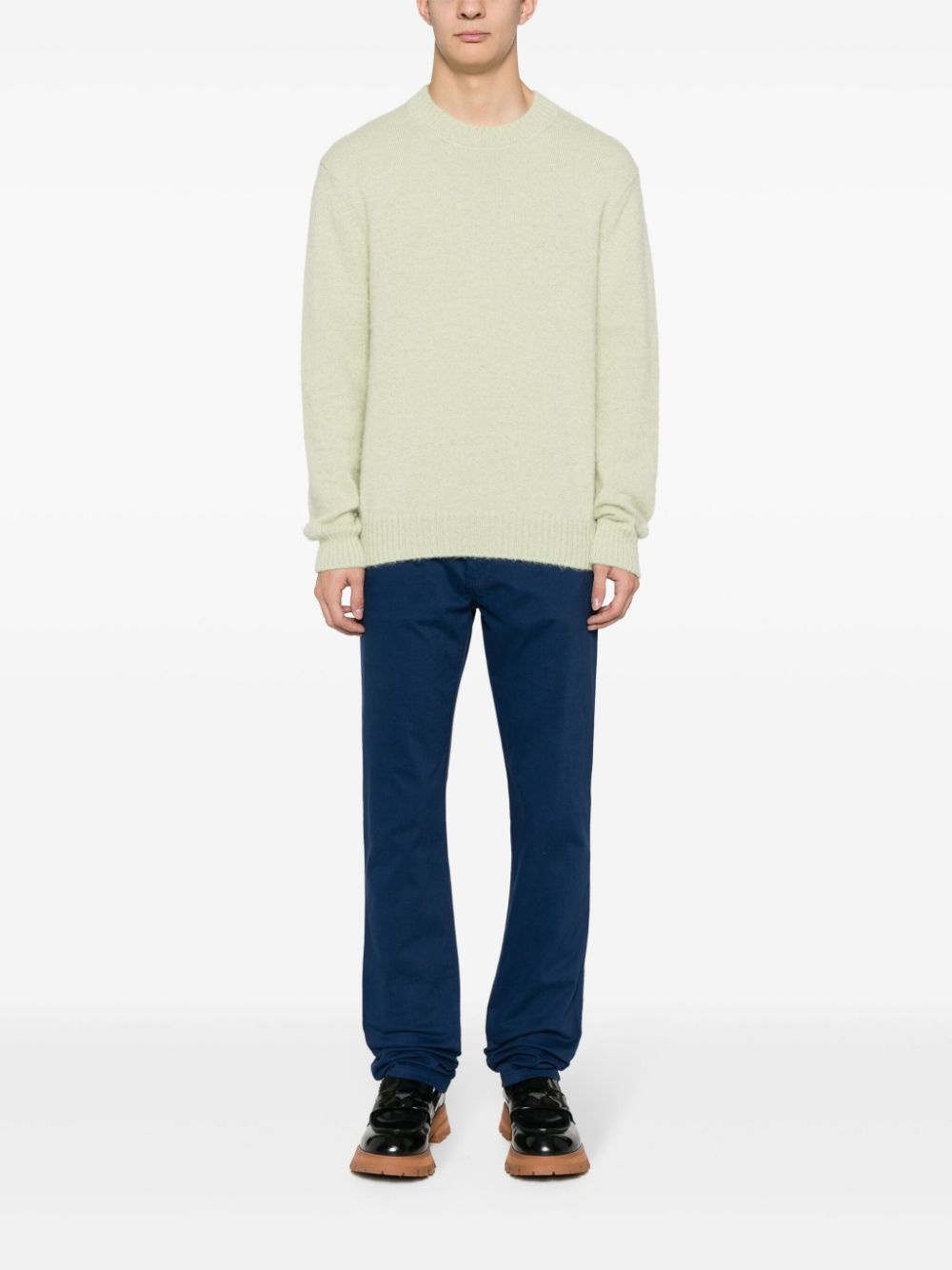 cotton straight-leg trousers - 2