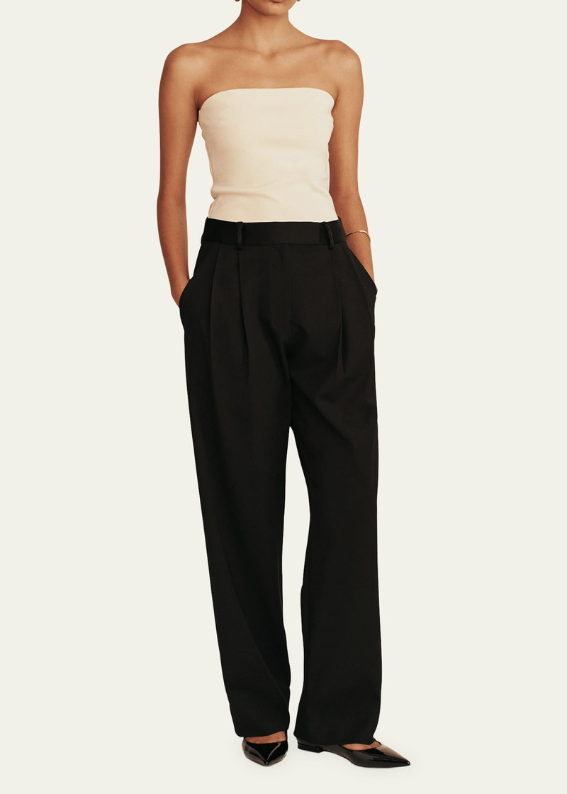 ESSE Studios Classico Pleated Straight-Leg Tux Trousers outlook