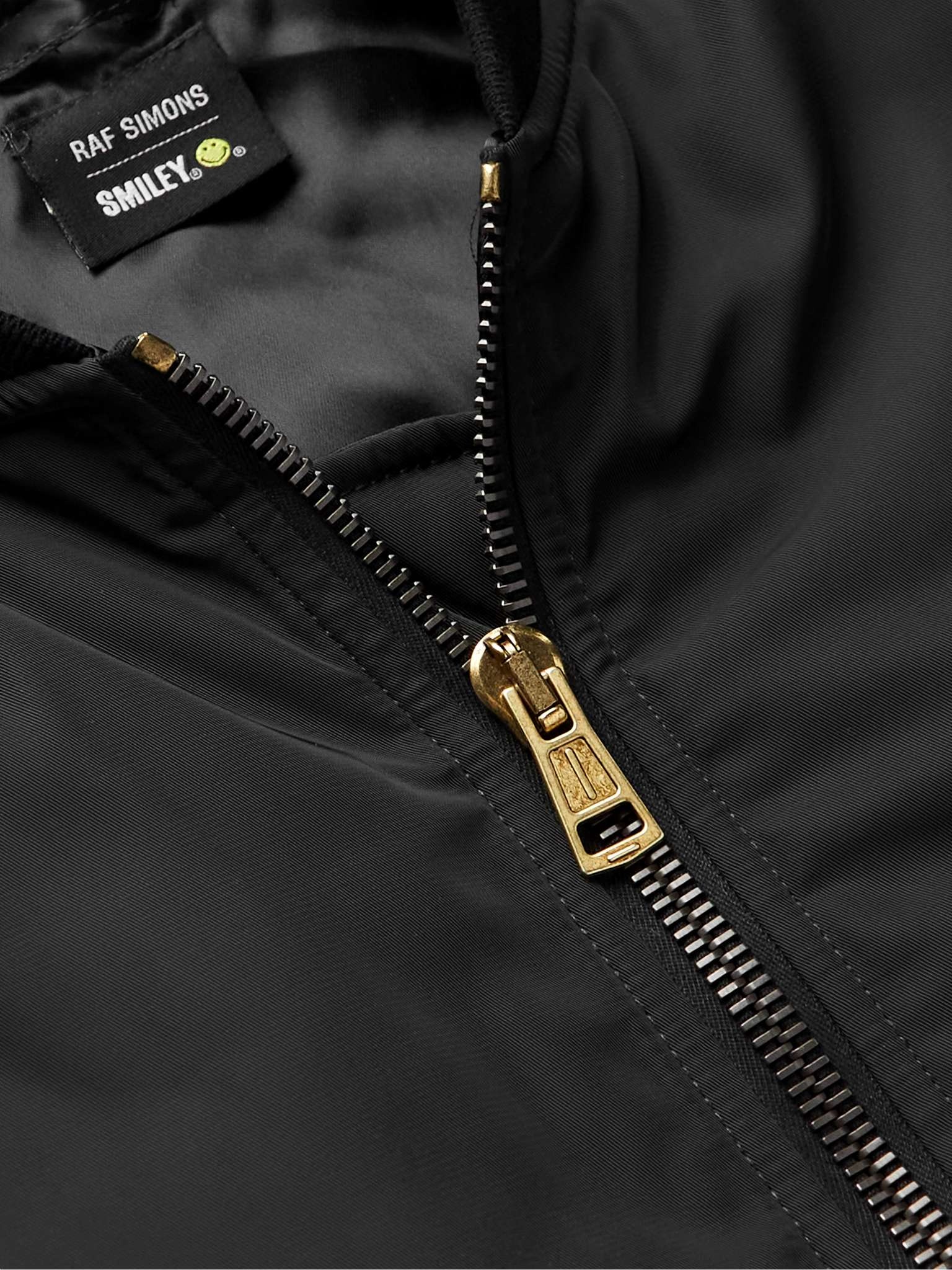 + Smiley Logo-Print Shell Padded Bomber Jacket - 7