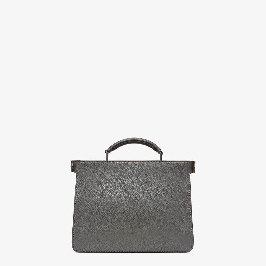 Gray leather bag - 4