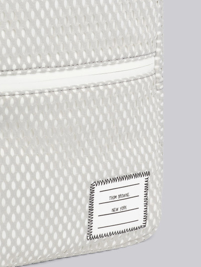 Thom Browne Medium Grey Heavy Athletic Mesh Striped Strap Crossbody Bag outlook