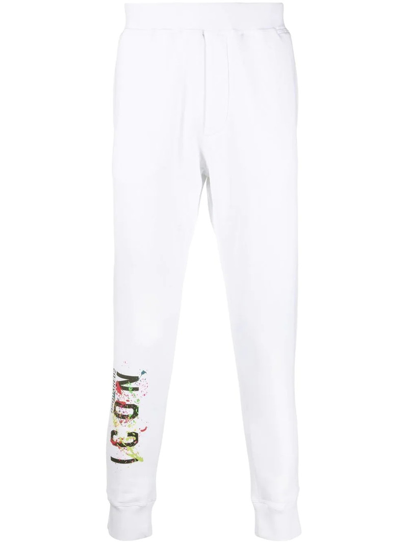 Icon-print detail trousers 1