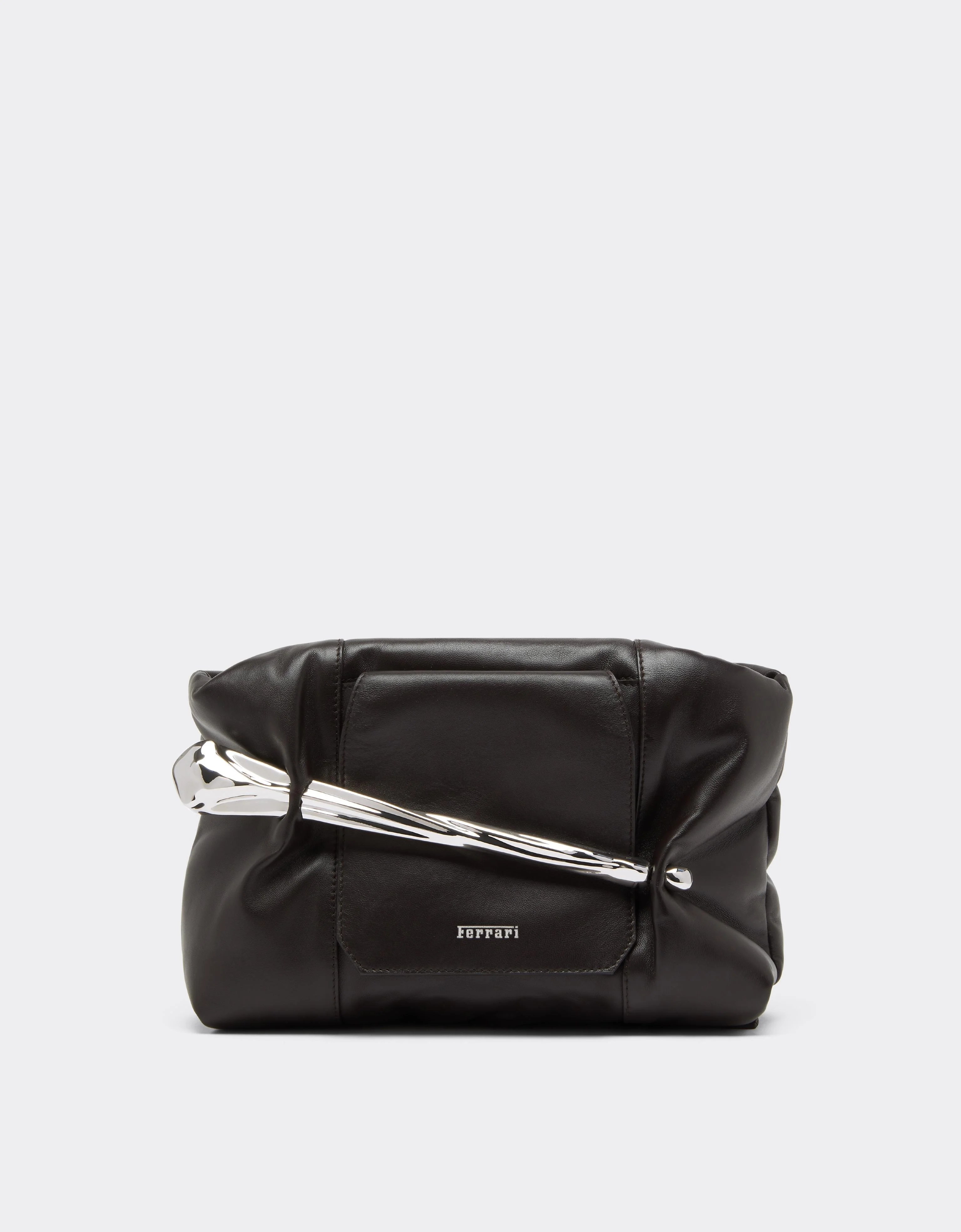 Soft Semi-Gloss Leather Clutch - 1