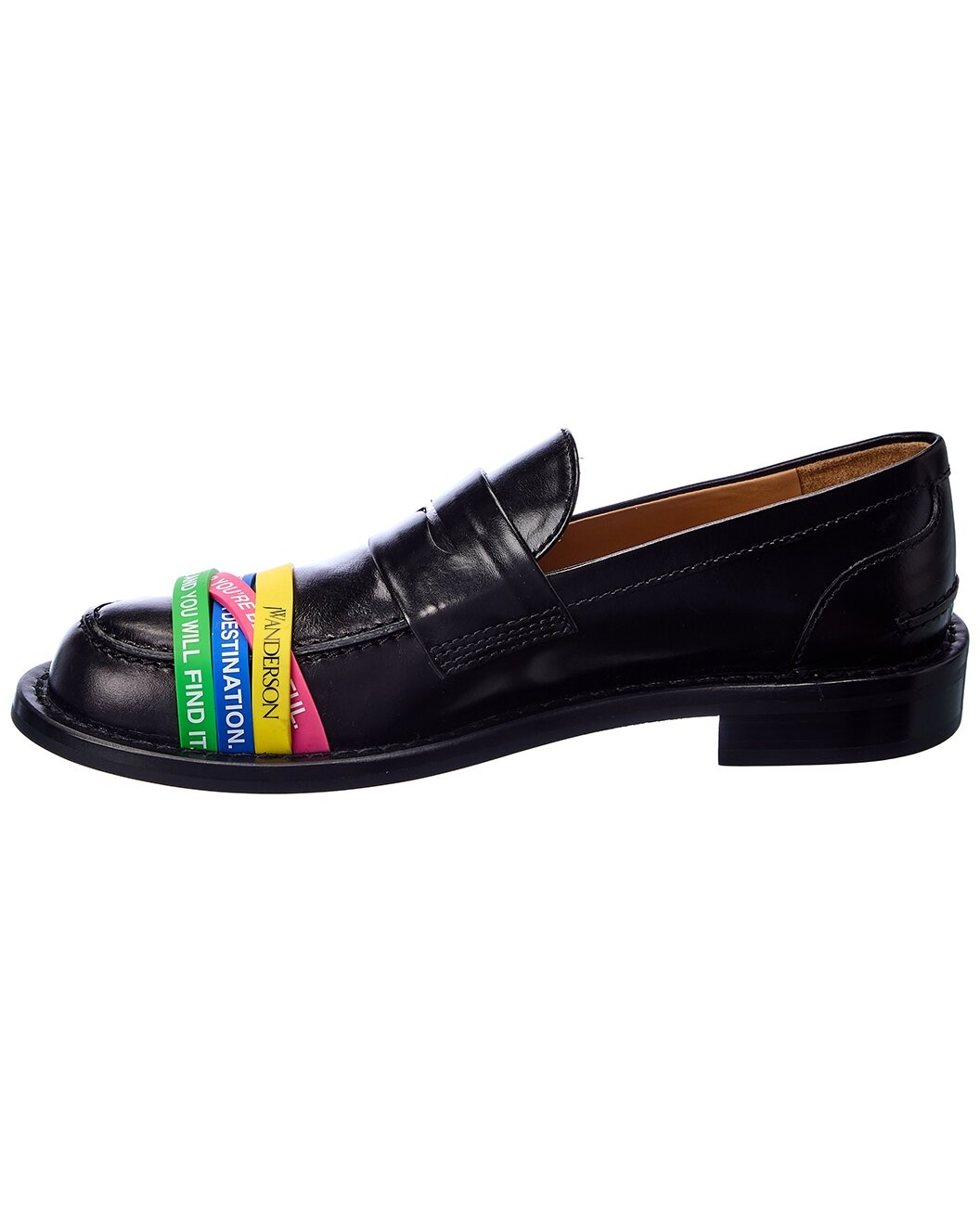 JW Anderson Elastic Straps Leather Loafer - 2