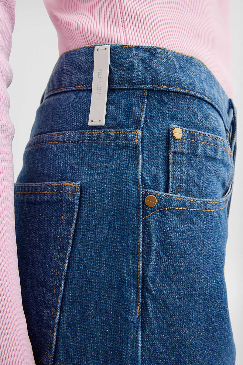 Flared Denim Trousers 6