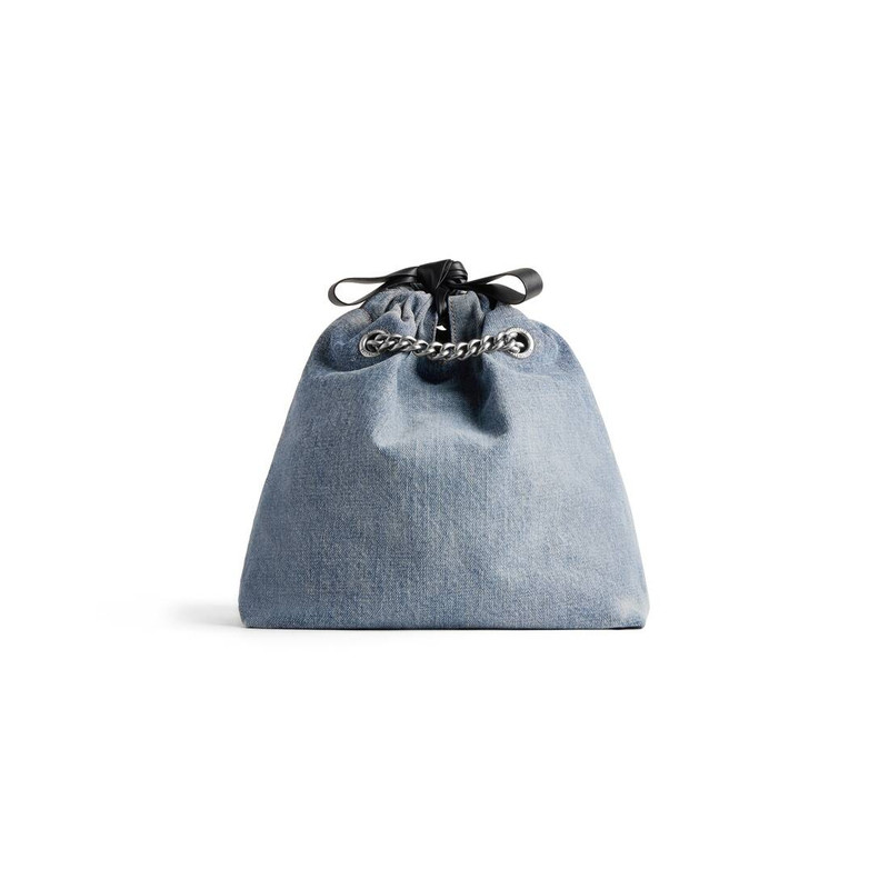 Women's Crush Small Tote Bag Denim in Blue 4
