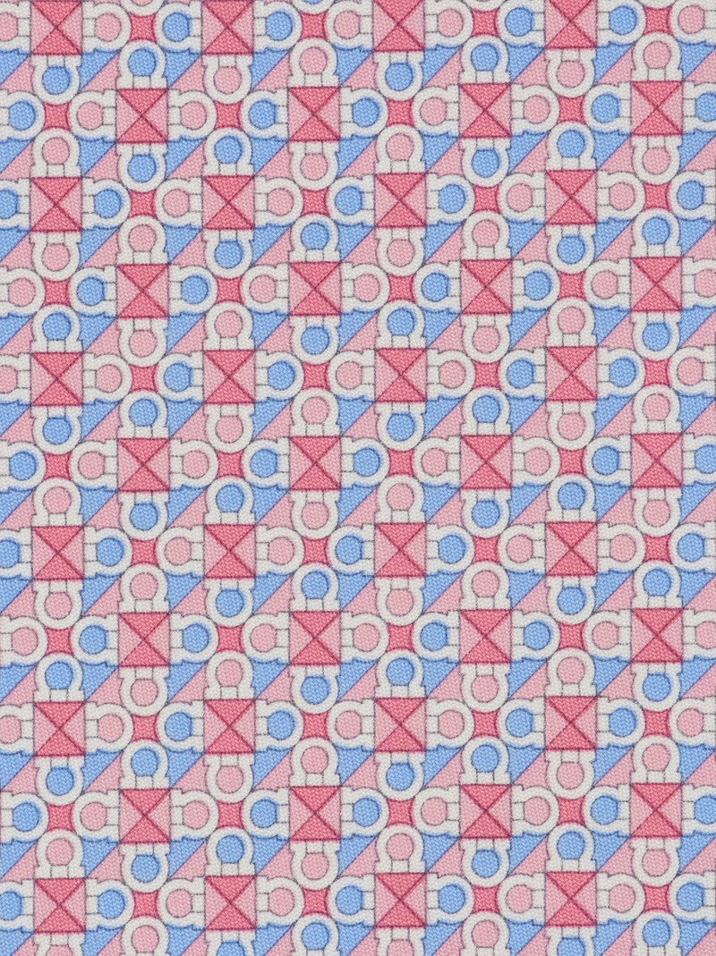 FERRAGAMO Gancini square print silk tie outlook