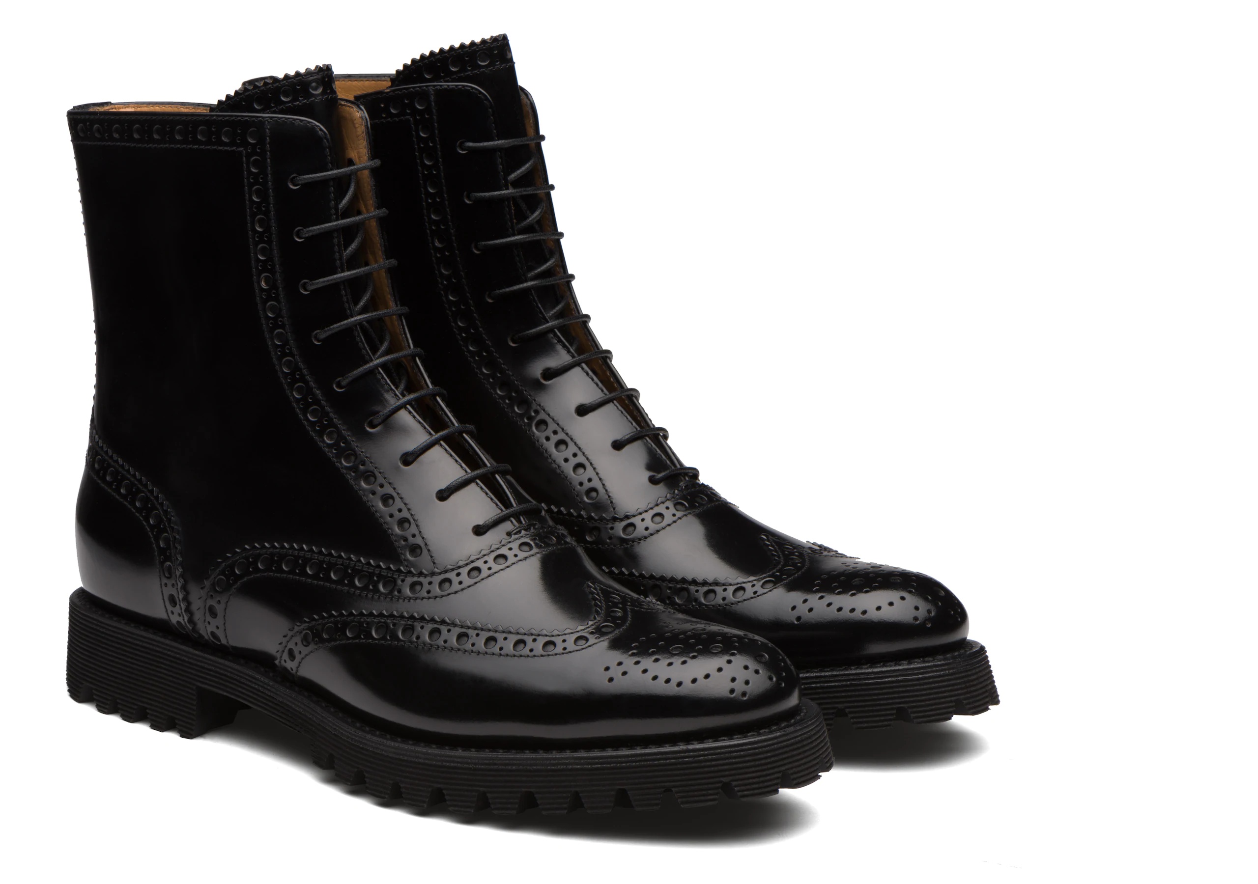 Cammy
Polished Binder Lace Up Boot Brogue Black - 2