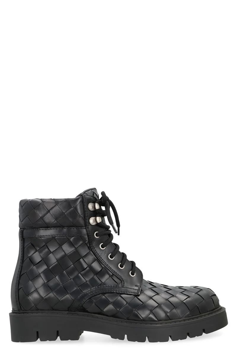 Bottega Veneta Lace-Up Ankle Boots Haddock - 1