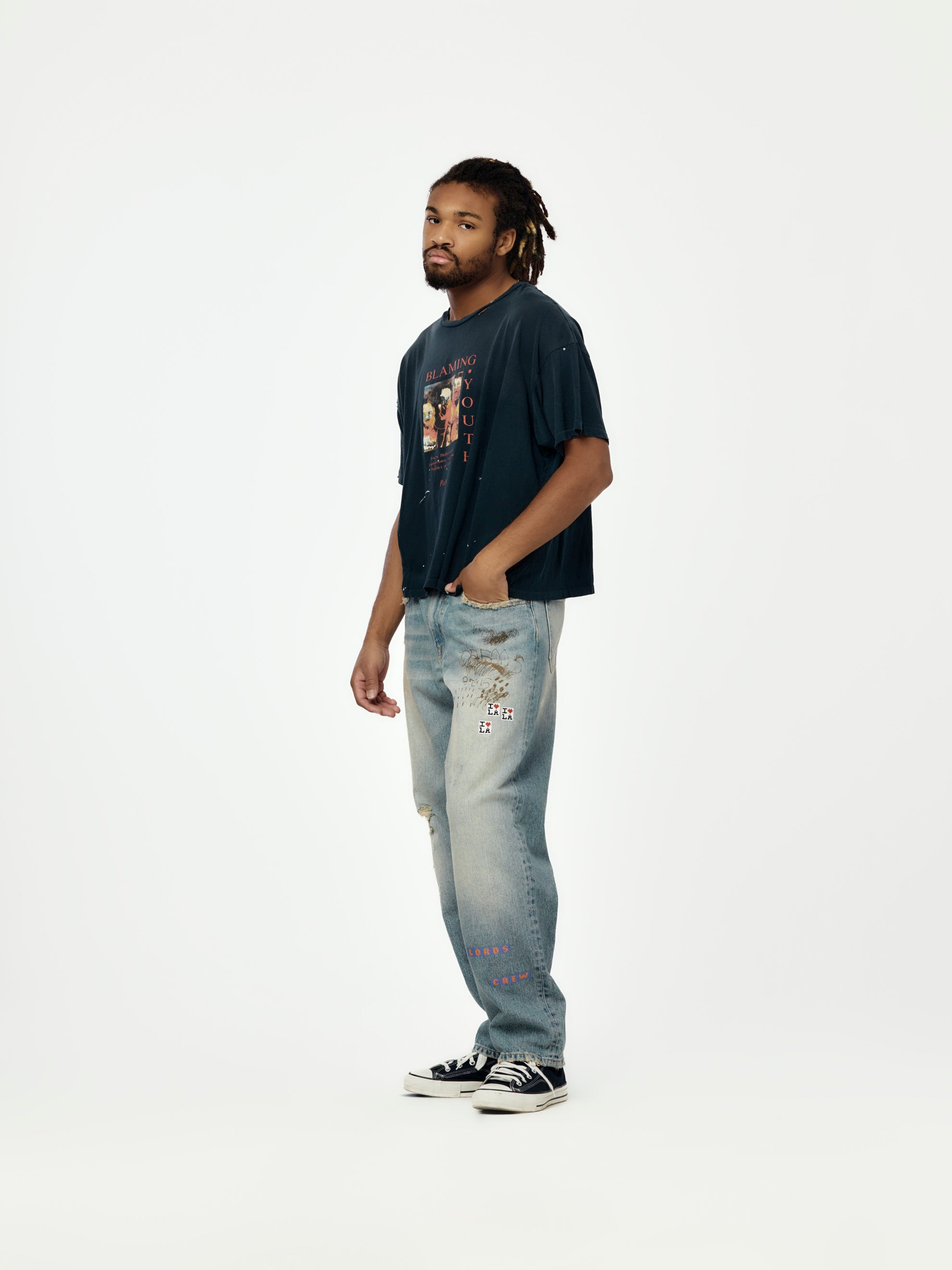 BLAMING YOUTH TEE (VINTAGE BLACK) - 4