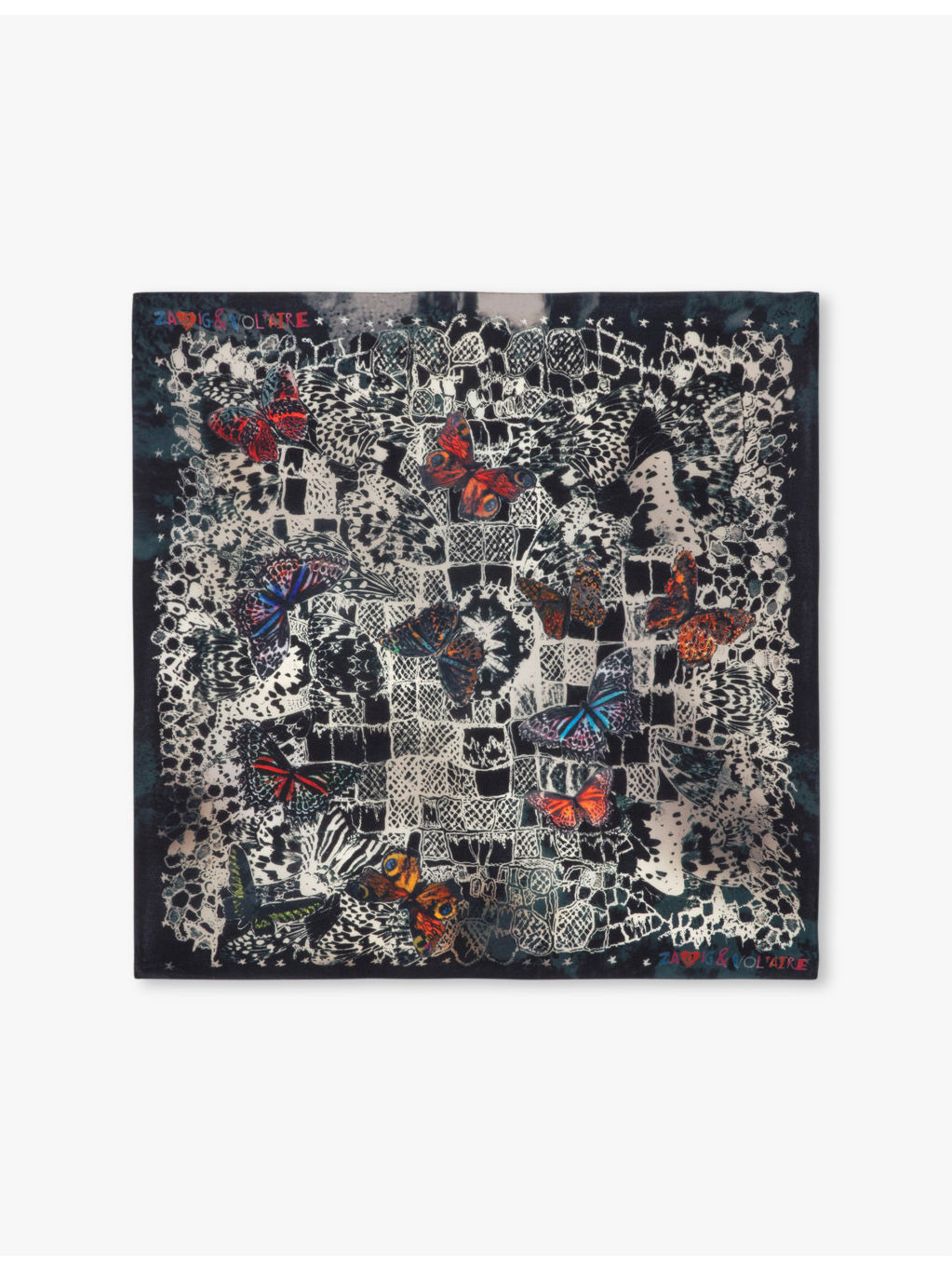 Blondie graphic-print silk scarf - 1