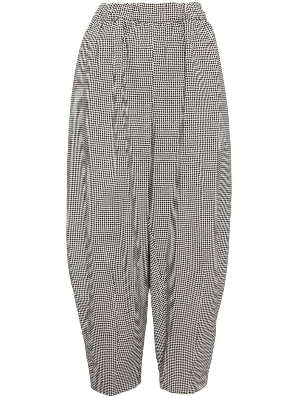 houndstooth tapered trousers - 1