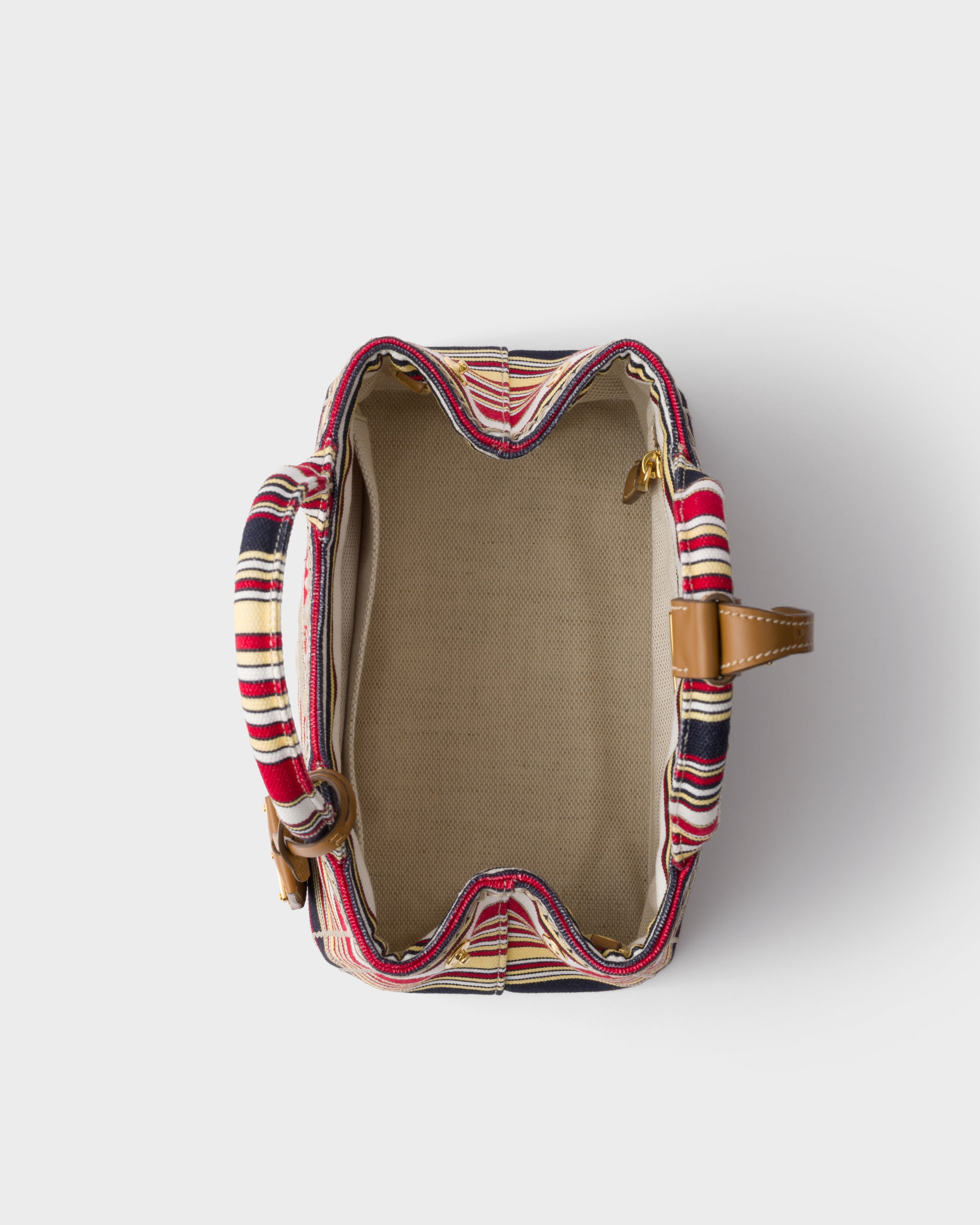 Prada Jardinière striped cotton canvas mini-bag - 5
