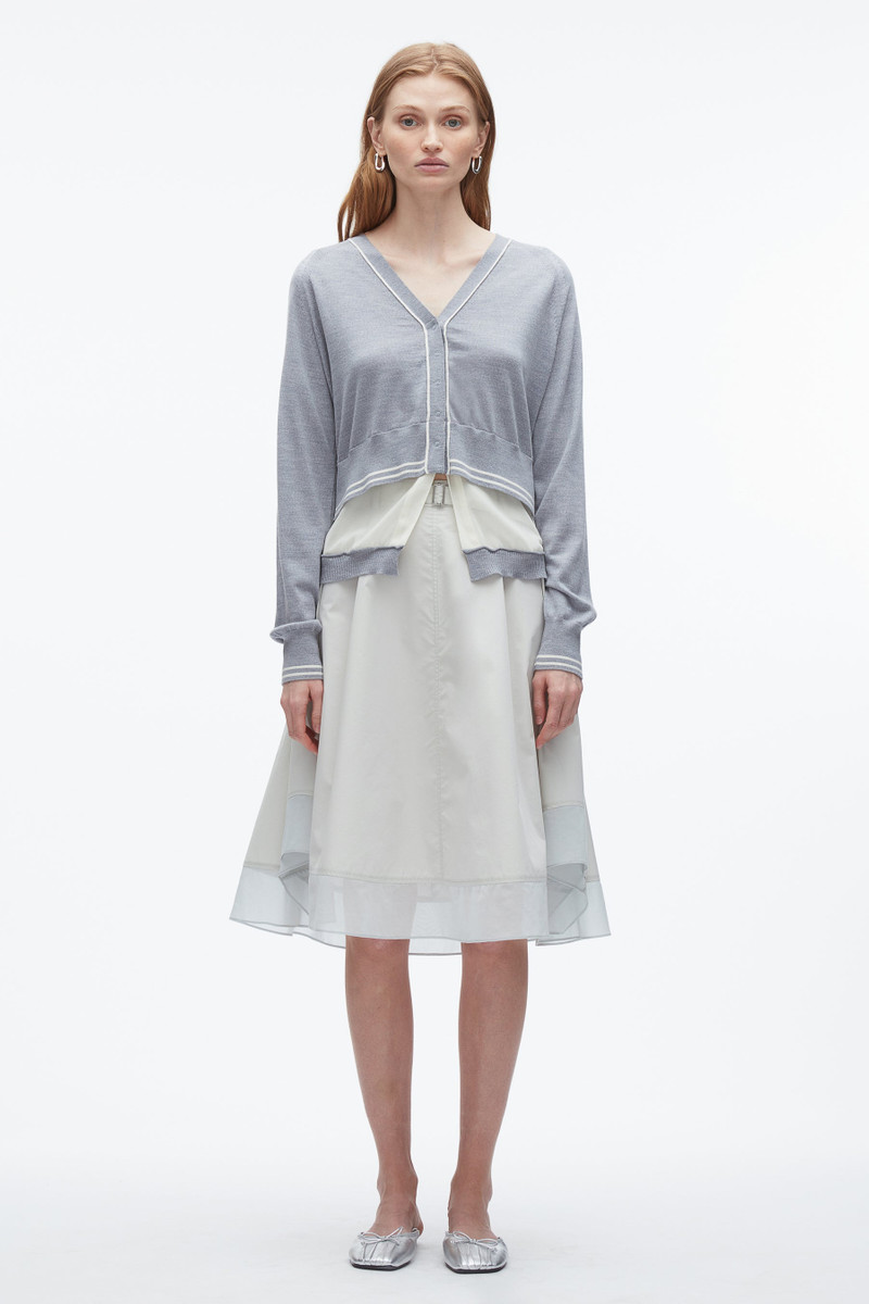 3.1 Phillip Lim Chiffon Hem Boxy Cardigan outlook