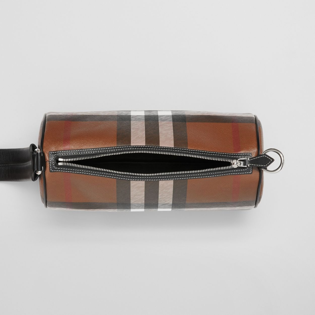 Small Check and Leather Rhombi Bag - 4