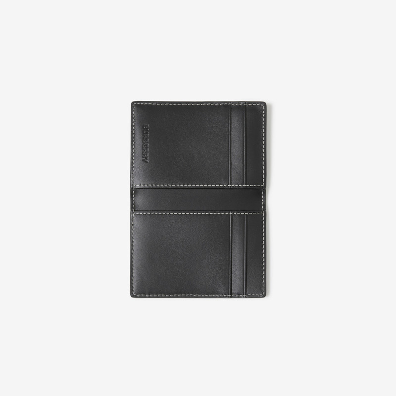 Burberry Check and Leather Folding Card Case outlook