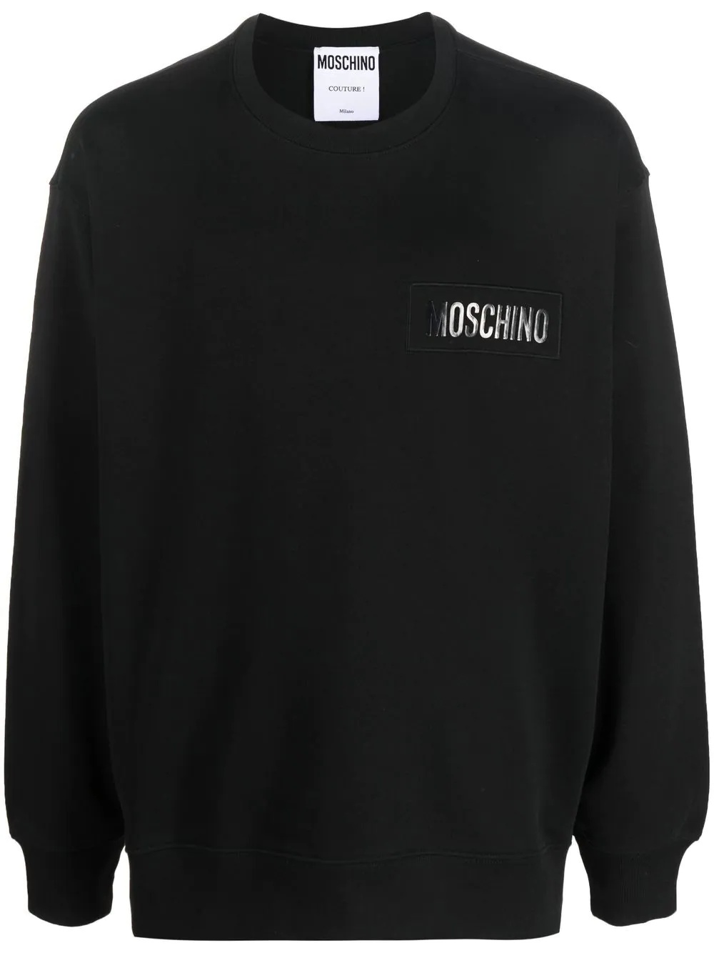 logo-print organic cotton sweatshirt - 1