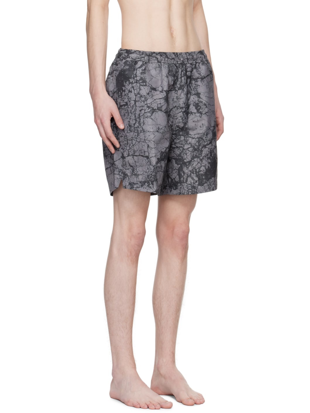 Gray Marble Swim Shorts - 2
