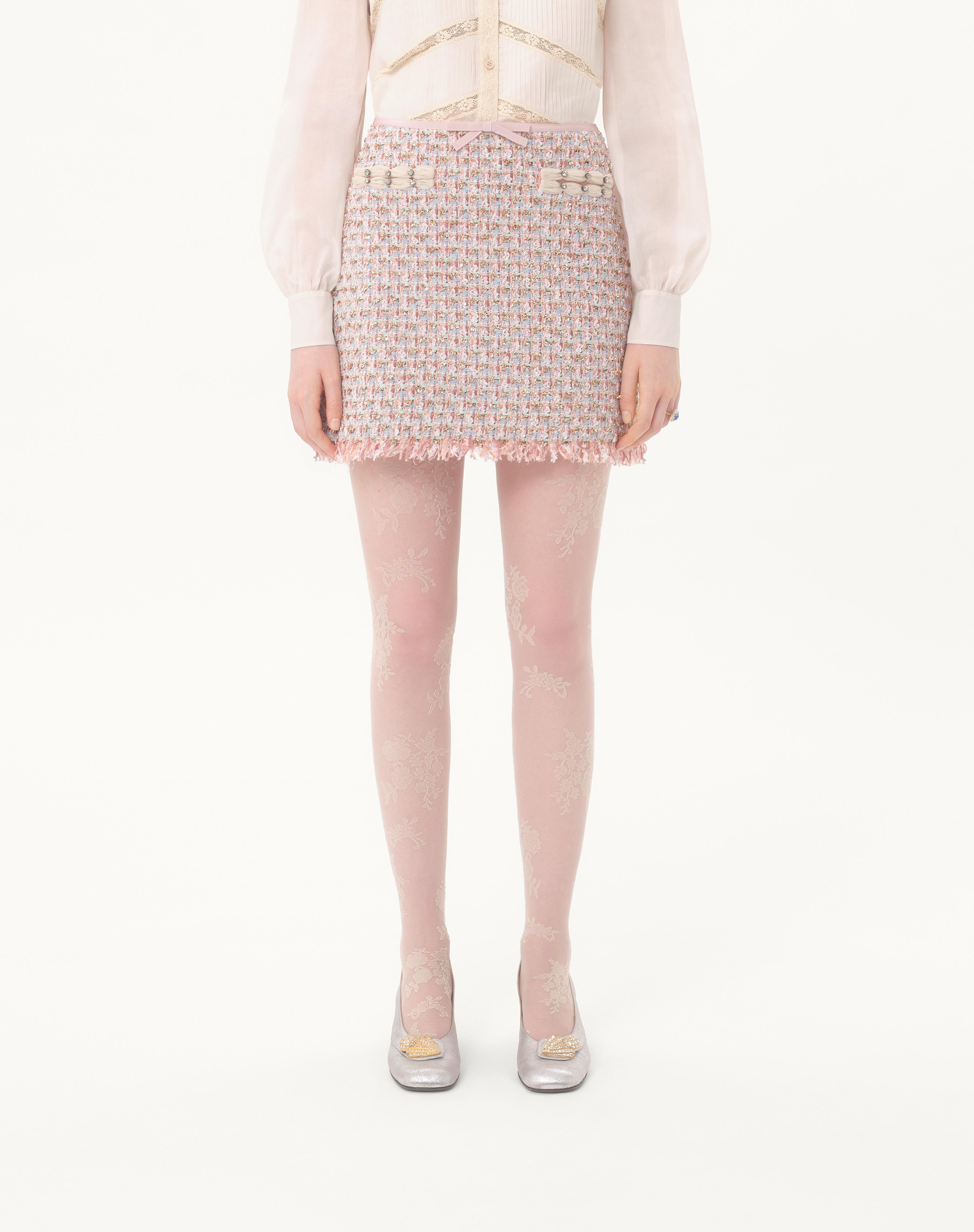 RIBBON TWEED SKIRT - 3