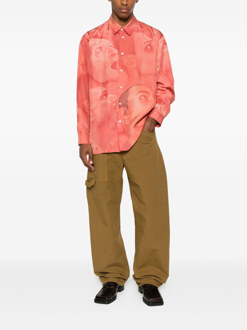 MAGLIANO portrait-print silk shirt outlook