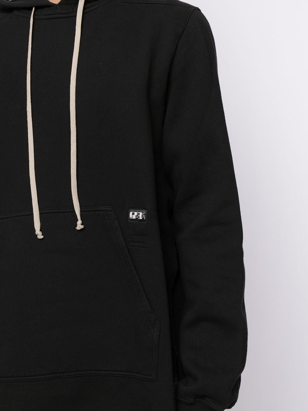 logo-patch raw-edge hoodie - 5