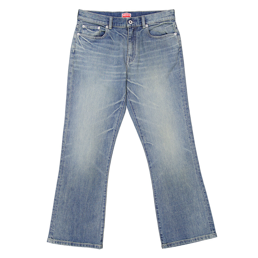 Kenzo Logo-Patch High Waisted Jean - 5