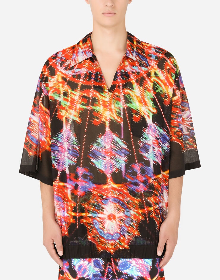 Illumination-print cotton Hawaiian shirt - 2