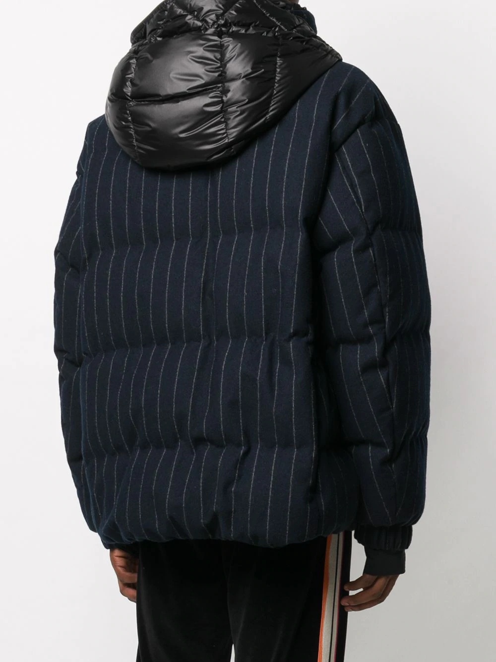 pinstriped puffer coat - 4