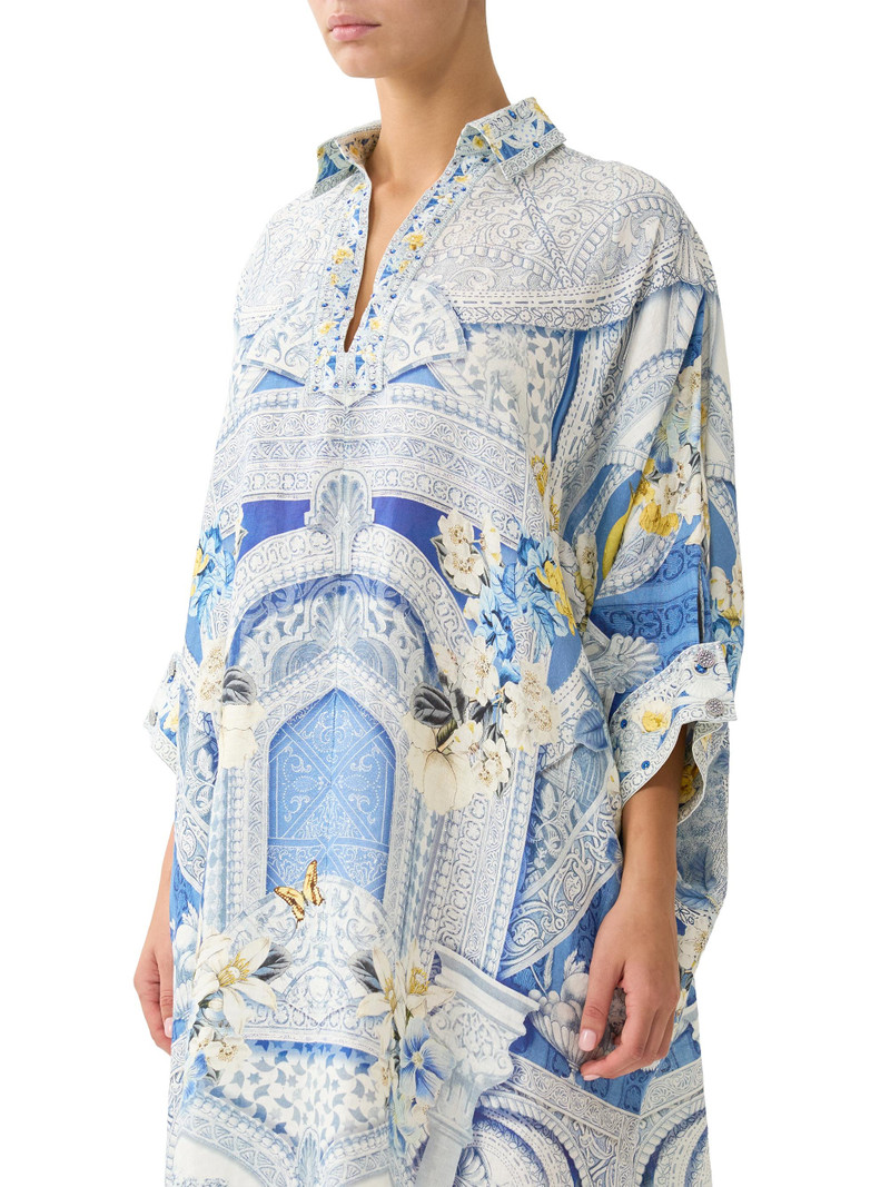 Women's De Nada Grendad Relaxed Collared Caftan - De Nada Granada 6