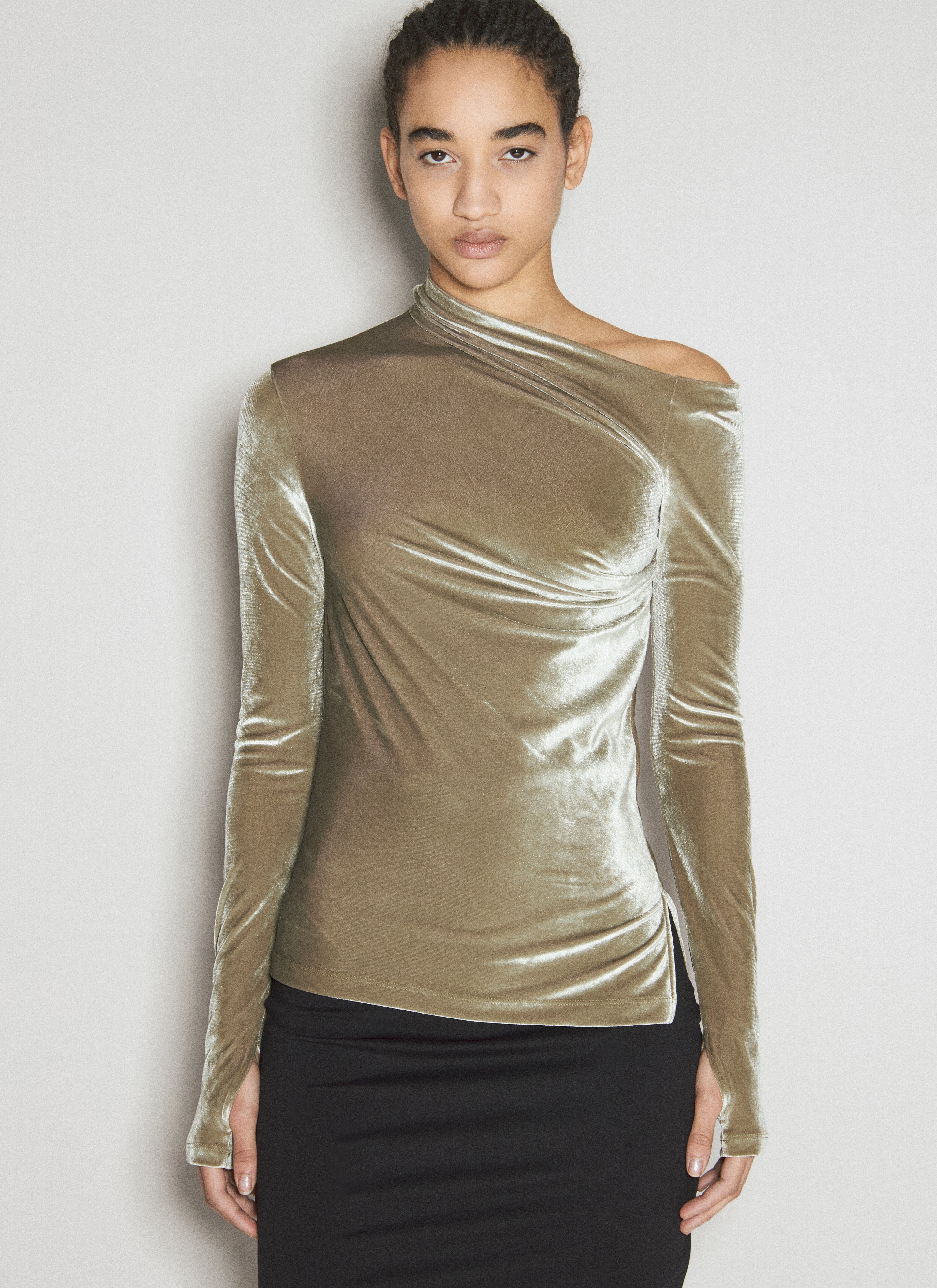 Velvet Asymmetrical Top - 1