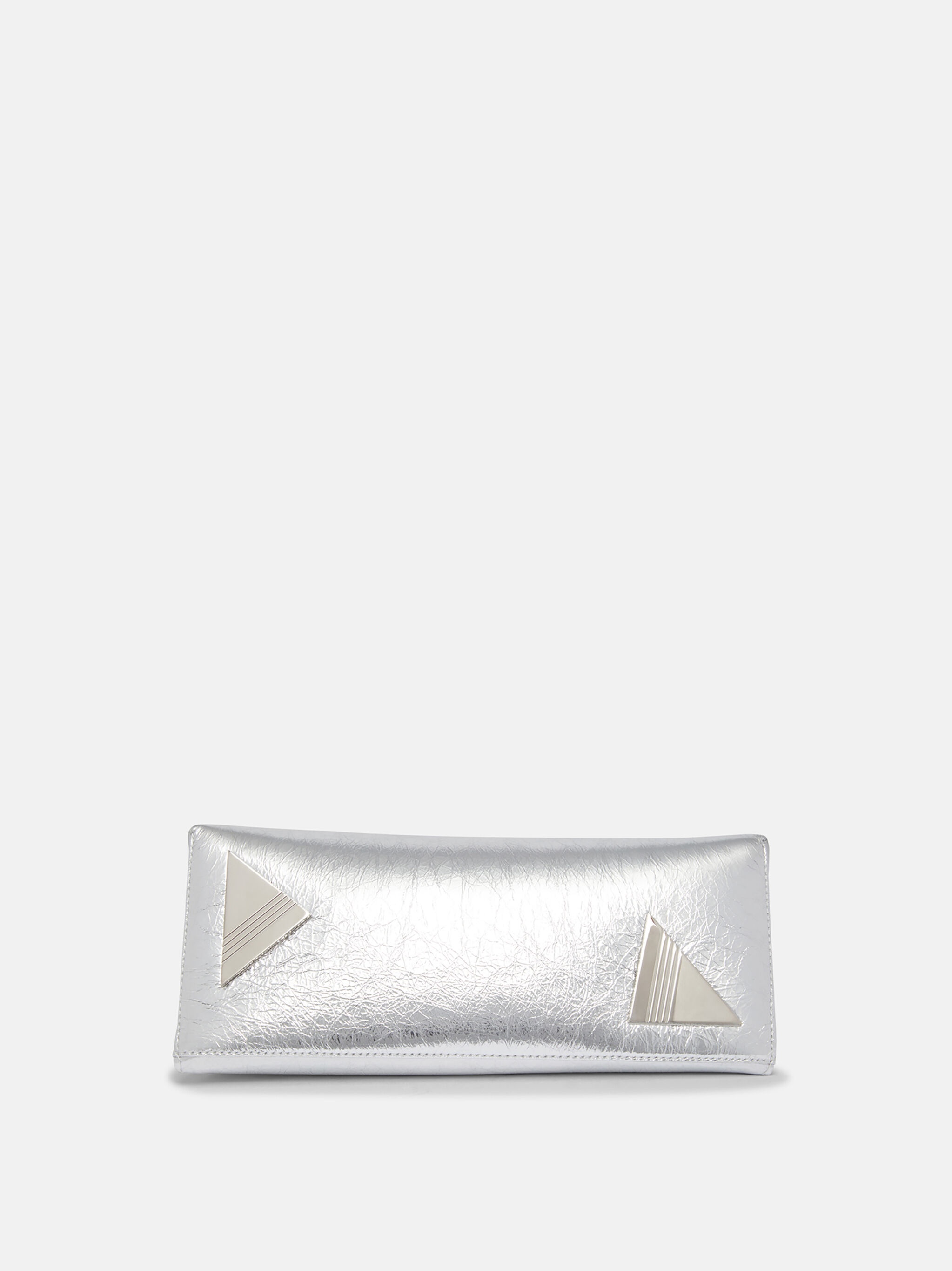 ''8.30PM'' SILVER OVERSIZED CLUTCH - 5