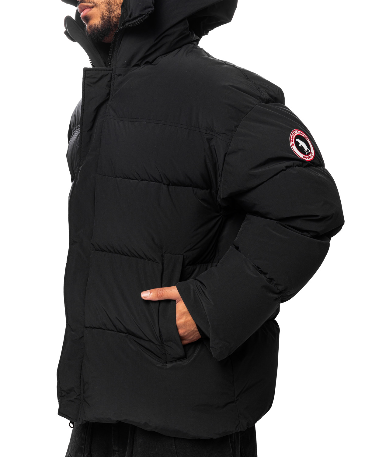 Animal Trim Puffer Jacket Black - 5