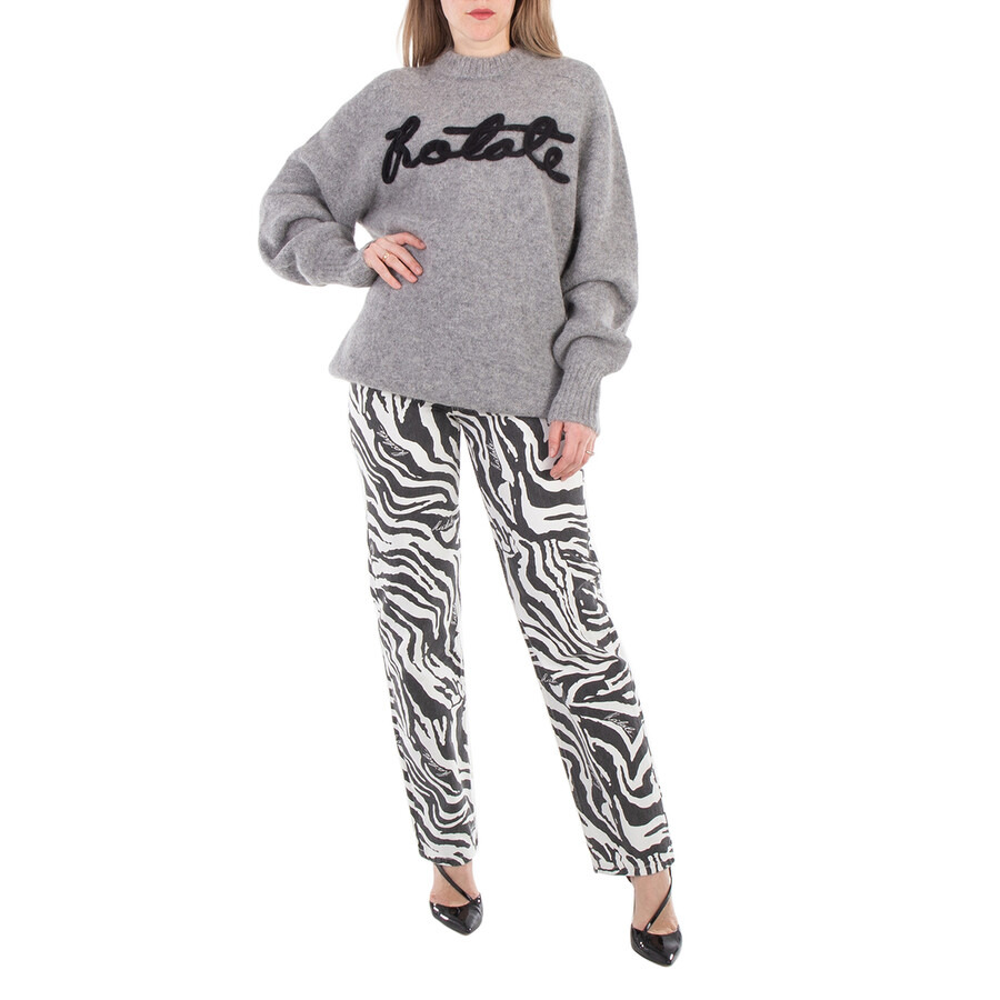 Rotate Oversized Knitted Logo Jumper - 4