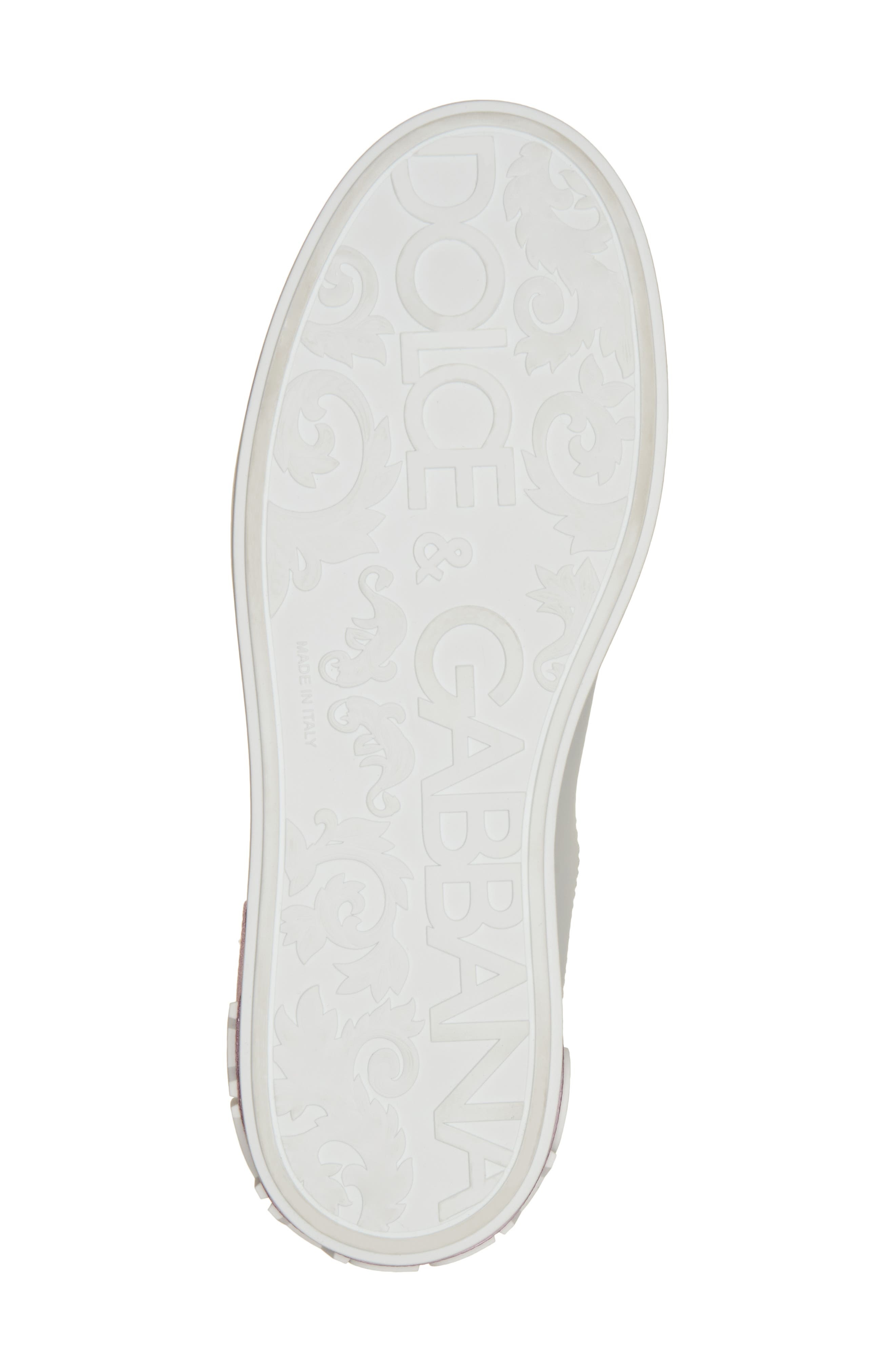 Dolce&Gabbana Portofino Platform Sneaker in White/Pink at Nordstrom - 6