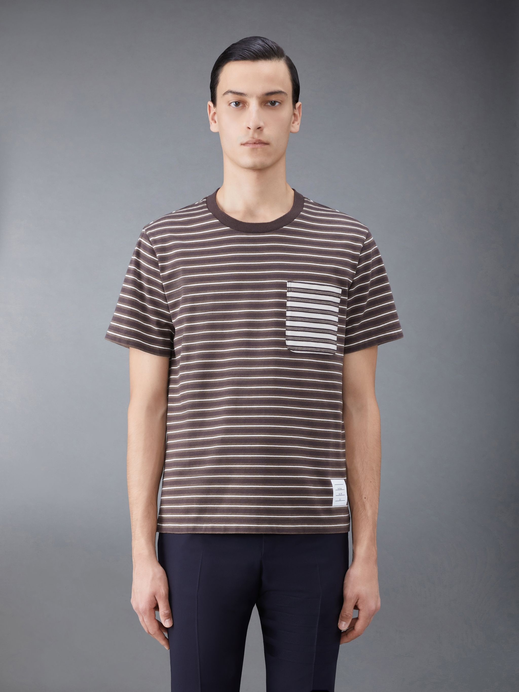 Stripe Jersey Short Sleeve Tee - 1