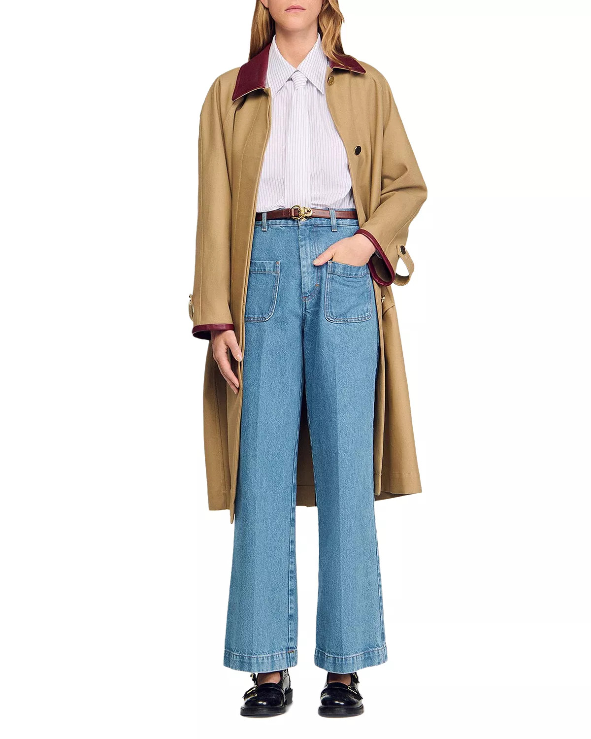 Wide Leg High Rise Jeans in Blue Jean - 2