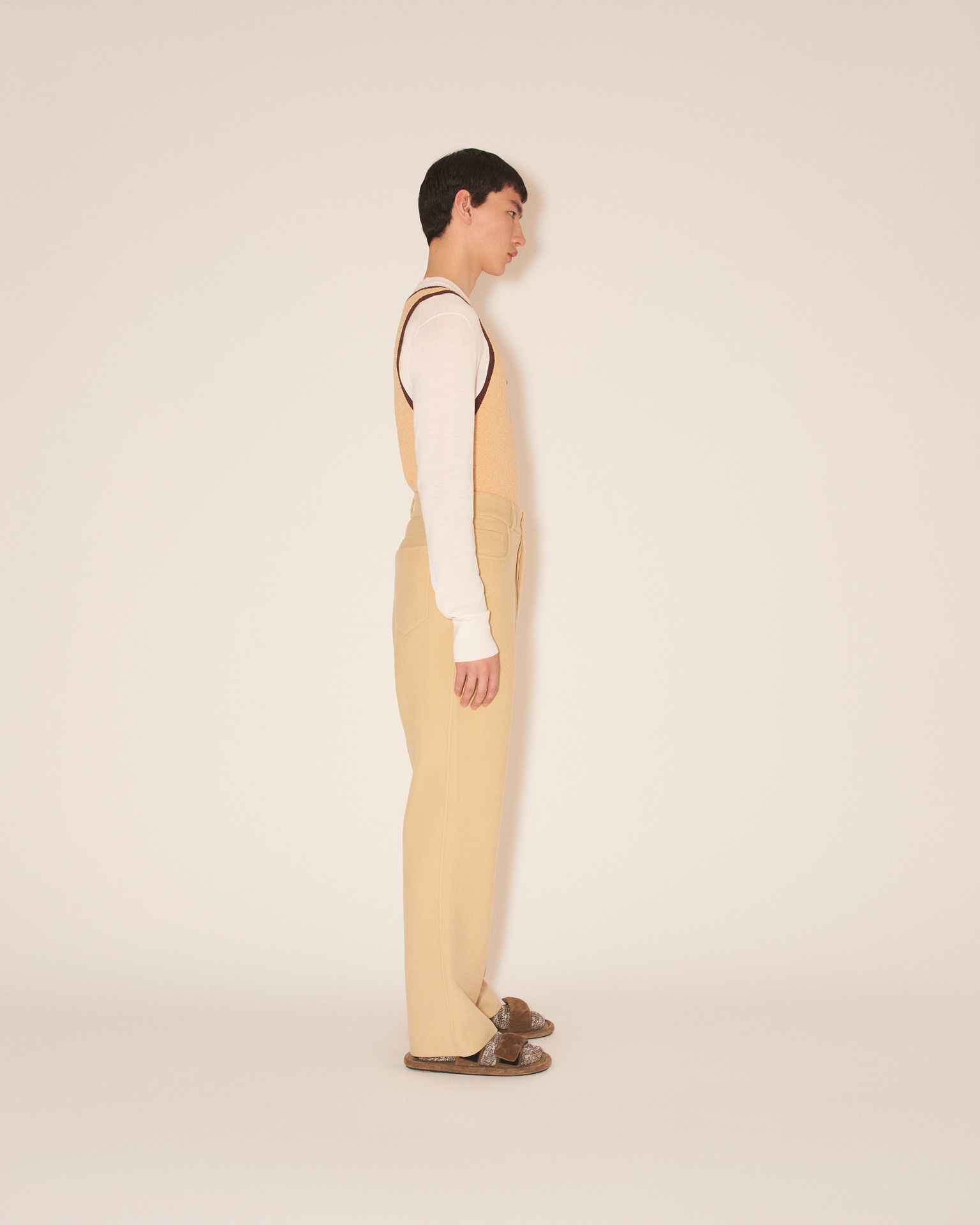 SAVI - Baggy double wool trousers -  Creme - 4