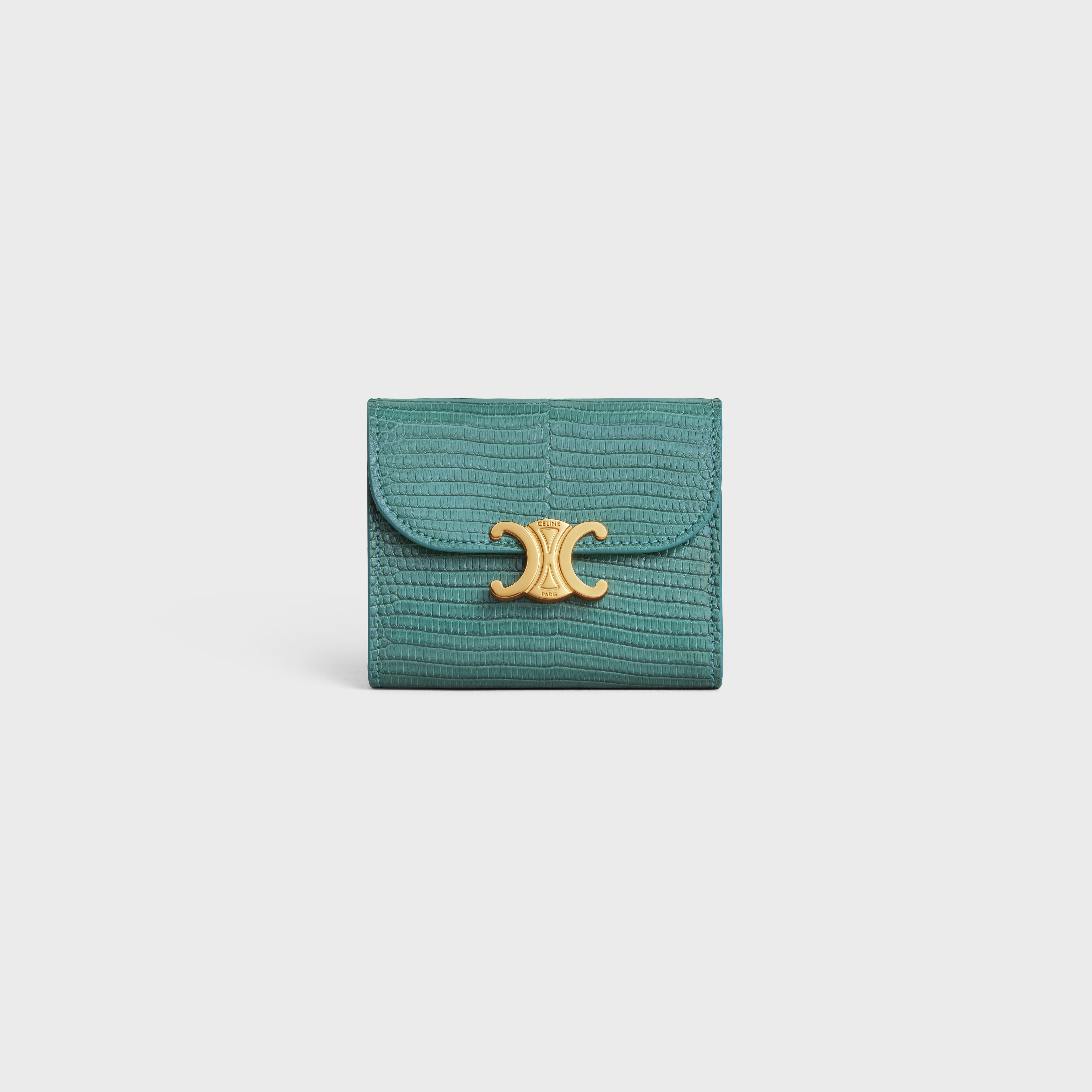 Triomphe Small Flap Wallet in LIZARD - 1
