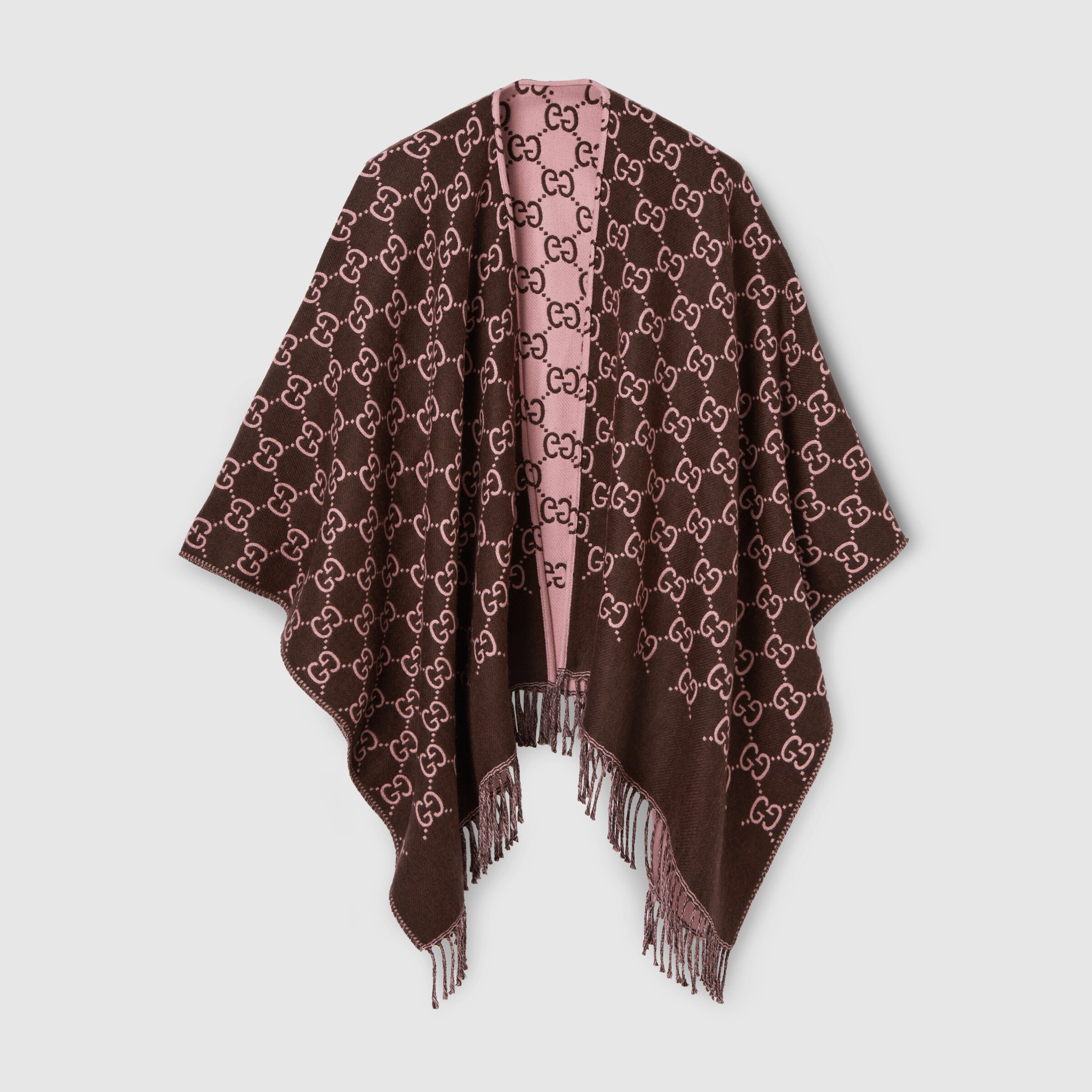 GG wool jacquard cape - 2