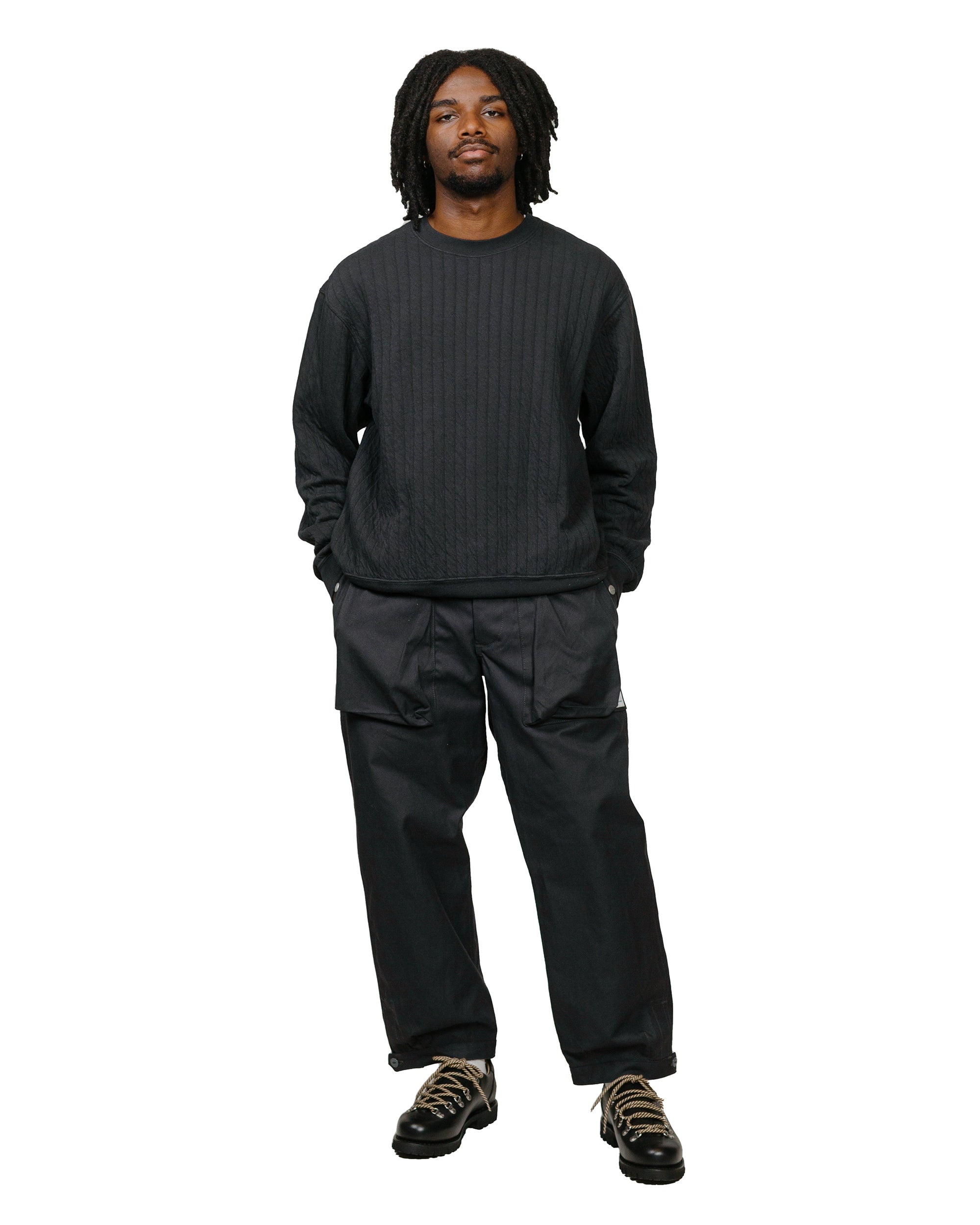 Quilted Crewneck Anthracite - 4