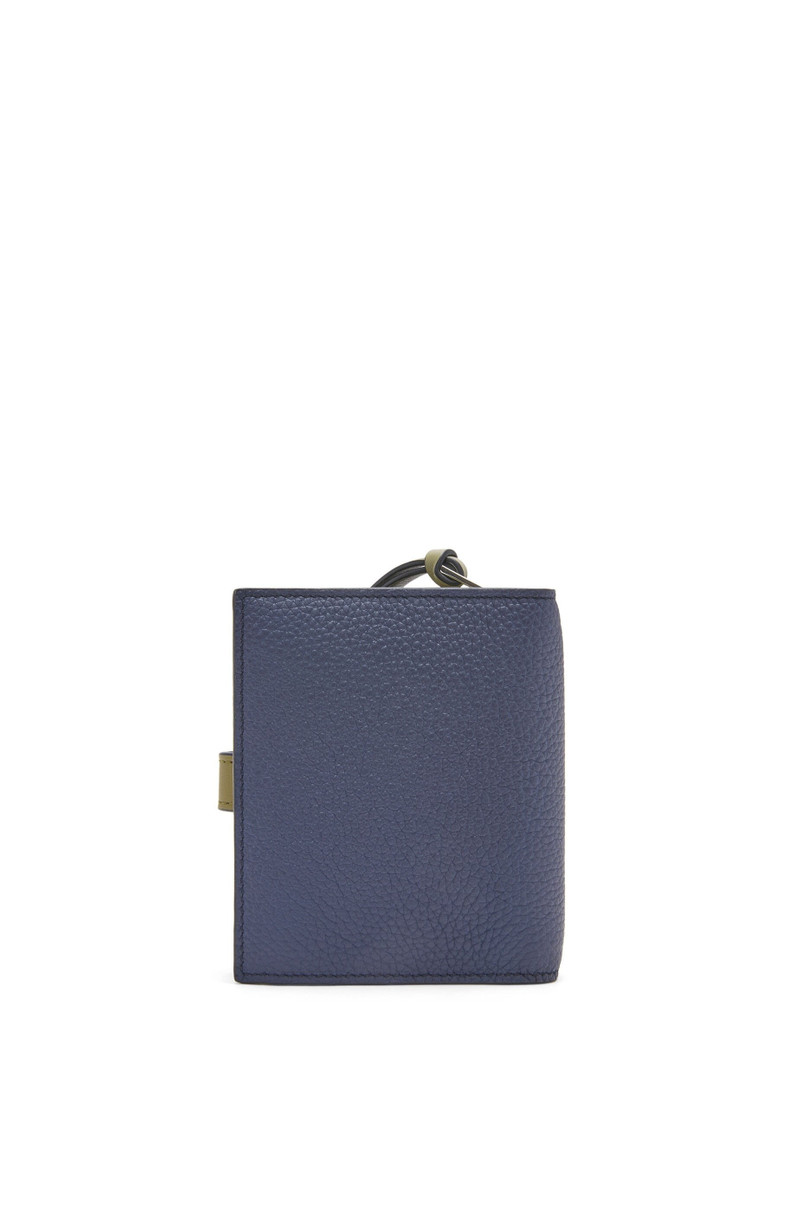 Compact zip wallet in soft grained calfskin 4